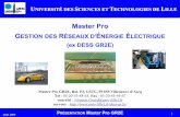 GESTION DES RÉSEAUX D' NERGIE LECTRIQUE …master-gr2e.univ-lille1.fr/fichiers/diaporama-dess-gr2e.pdf · 2009-09-29 · – Généralités sur les réseaux électriques – Réseaux