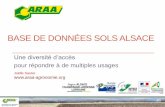 BASE DE DONNÉES SOLS ALSACE - cigalsace.org€¦ · •Maintien d’un effort d’enrichissement et d’amélioration de la base de ... cartographie des propriétés des sols sur