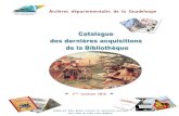 Archives départementales de la Guadeloupe · thématique dans le cadre de classement développé à la page suivante. Dans le catalogue, les documents sont identifiés par une cote