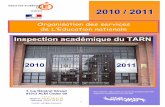 organigramme 2010 2011 - tarn.gouv.fr · • Gestion administrative collective et individuelle, ... Simone MAZARS Tél : 05 67 76 58 18 • Mouvement • Temps partiel • Listes
