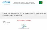 Etude sur les contraintes et opportunités des femmes élues locales en Algérieinterieur.gov.dz/images/Etudes-sur-les-contraintes-et-op... · 2018-03-19 · Etude sur les contraintes