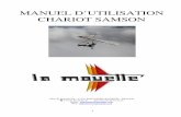 MANUEL D'UTILISATION Chariot SAMSON - LA … D'UTILISATION... · MANUEL D’UTILISATION ... ULM, les applications n ... plus ou moins loin du bac à siège afin de s’adapter à
