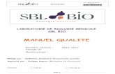MANUEL QUALITE - SEL SBL BIO Qualite SBL BIO 2016.pdf · immunohématologie receveur, biologie délocalisée, bactériologie, parasitologie, mycologie, spermiologie et PMA) et post-analytique