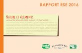 RAPPORT RSE 2016 - nature-aliments.com€¦ · Contractualisation avec la société FERS pour le tri et la valorisation des déchets (papier, cartons, plastiques) Recherche de solutions