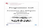 Programme 2018 · PDF file2018-08-25 · économique et sociale et de les familiariser ... Le rapport Rifkin et les défis en résultant PARTIE ... o Bref aperçu de la base légale