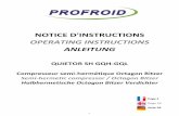 NOTICE D'INSTRUCTIONS - profroid.com · Les produits ajoutés pour l'isolation thermique et/ou acoustique doivent être neutres vis à vis des matériaux supports. ... changement