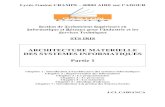 ARCHITECTURE MATERIELLE DES SYSTEMES …jcc40.fr/wp-content/uploads/2012/03/archimat1.pdf · Chapitre 2 : Représentation des informations Chapitre 3 : La programmation Chapitre 4