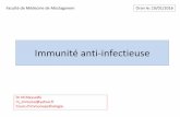 Immunité anti-infectieuseuniv.ency-education.com/uploads/1/3/1/0/13102001/immuno27-anti... · Acquise: SIDA. I- Introduction. Un environment microbien omniprésent 1014 bactéries