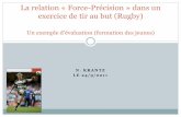 La relation « Force-Précision » dans un exercice de tir … · 2011-09-25 · Un terrain et des poteaux . N. Krantz - Le 25.9.2011 5 . N. Krantz ... des coups de pied ... La relation