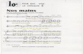 · PDF file~·POUR. QUE VIVE LA CHANSON  Nosmains Paroles et Musique de Jean-Jacques GOLDMAN Harmonisation de Jacky lOCKS l ,.~ /.,"A.v;i . FaM SibMlFa D04lFa DoMIFa