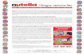 La personnalisation au cœur de la stratégie Nutella Un … · acheté sera offerte aux 100 000 premiers fans de Nutella®3. Prix marketing conseillé : 5€ le pot « Unique comme