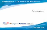 Collection « La mine en France - mineralinfo.fr · Lexique Tome 13 Février 2017 Poulard, F., Kister, P., Charles N. Collection « La mine en France » – Tome 13 4 Comité de rédaction