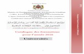 Présidence du gouvernement - enssup.gov.ma · Royaume du Maroc Présidence du gouvernement et de la Catalogue des formations pour l’année 2016 Ministère de l'Enseignement Supérieur,