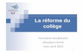 La réforme du collège - pc.ac-creteil.frpc.ac-creteil.fr/IMG/pdf/diaporama_ia_ipr_j1.pdf · une construction des compétences et une acquisition des connaissances dans la durée.