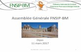 Assemblée Générale FNSIP-BM Dijon plénière.pdf · 150 à 200 internes de France omité d’Administ ation (A) de la FNSIP-BM ... Délivrance du titre de docteur en pharmacie
