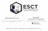 Bienvenue à l’ESCT, votre avenir se construit avec …esct.fr/wp-content/uploads/2017/10/Plaquette-ETUDIANT... · 2017-10-20 · 20 semaines de formation à l’ESCT Et 4 semaines