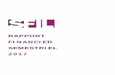 RAPPORT FINANCIER SEMESTRIEL 2017 - sfil.fr · sa seule et unique filiale, établissement de crédit spécialisé au statut de société de crédit foncier (SCF) régie ... SFIL achète
