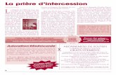La prière d’intercession - Centre Rosalie Cadron Jetté 2009.pdf · ciables et fort utiles, il faut croire que la prière demeure le moyen de communion le plus parfait : communion