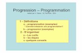 Progression - Programmationiufm77.free.fr/lasnier/prepa/progressionprogrammation.pdf · •Associer les organes des sens à des images, ... •Trier des images d’objets en fonction