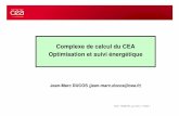 Complexe de calcul du CEA Optimisation et suivi … · 30-06-2012 · TGCC : Principe de la récupération de chaleur Tour de refroidissement hybride (air/eau) ... Augmentation de