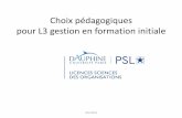 Choix pédagogiques pour L3 gestion en formation initialelso.dauphine.fr/fileadmin/mediatheque/lso/LSO_2017_2018/LSO_docs... · –Droit du travail (semestre 1) –Sociologie Outils,