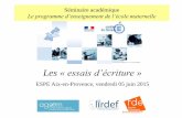 Séminaire académique Le programme d’enseignement …cache.media.education.gouv.fr/file/15-06/17/3/Yves_Soule_les... · l’envie, le plaisir de s’essayer à l’écrit, ...
