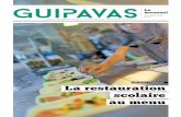 GRAND FORMAT La restauration scolaire au menu · Les jeunes de 18 ans qui ont effectué leur recensement citoyen à Guipavas à leur 16e anniversaire sont inscrits d’office. Ils