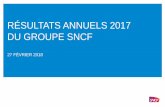 Résultats 2017 annuels du groupe SNCF, cliquez ici · DE SON OFFRE ET DU RÉSEAU POUR AMÉLIORER LA QUALITÉ DE ... (optimisation du parc roulant et de la distribution, ... conformément