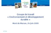 Groupe de travail «Environnement et développement …lignenouvellebordeauxespagne.fr/presentation_RFF_groupe_GT5b_juin... · Déterminer combien de niveaux de sensibilitésont pertinents