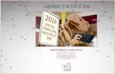 RAPPORT D ACTIVITÉ 2016 - mediatheque-lecateau.fr · 1 403 lecteurs actifs sont inscrits, dont 531 (37,85 %) ont moins de 16 ans, 758 sont âgés de 15 à 64 ans, et 114 ont plus