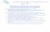 Infections broncho-pulmonaires communautaires de de …cep.splf.fr/wp-content/uploads/2018/09/Item_151_INFECTIONS... · La gravité à l’admission est certes le 1er critère qui