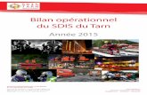 Bilan opérationnel du SDIS du Tarn - sdis81.fr · du service départemental d’incendie et de secours du Tarn affiche une relative stabilité par rapport à 2014 (+ 0,89%). ...