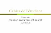 Licence mention entraînement sportif L2 et L3 - …aees.free.fr/docs liens/Cahier etudiant ES.pdf · Lafay O. Méthode de musculation : 110 exercices sans matériel , Amphora 2004,