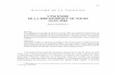 L’incendie de La bibLiothèque de tours (juin 1940) · 184 d’Agriculture, Sciences, Arts et Belles-Lettres d’Indre-et-Loire et la Société de Géographie de Tours, cet incendie