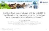 Le Certificat Informatique et Internet (C2i ...2011.rmll.info/IMG/pdf/2011_RMLL_C2i_I_Ramade.pdf · dans un contexte donné pour résoudre un problème ... Domaine 1 : s’approprier