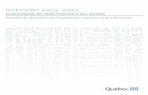 RAPPORT 2013-2014 - afe.gouv.qc.ca · Dépôt légal – Bibliothèque et Archives nationales du Québec, 2015 Avant-propos Le ministère de l’Éducation, de l’Enseignement supérieur