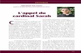 L'appel du cardinal Sarah©rieur.pdf · - Un texte placé dans le rappel du partage de ... dans l’invocation de ... l’amour de Dieu le Père et la