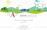 Processus et Engagement ISR - acerfinance.com · –Analyse d’autres sources externes (Alpha-Value, Alta-Value, Delta Finance, Cahiers Verts de l’Économie, Oddo Securities) Critères