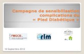Campagne de sensibilisation complications du « Pied ... · « Pied Diabétique » 18 Septembre 2012 . Introduction