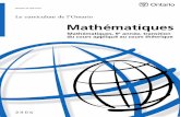 Le curriculum de l’Ontario Mathématiquesedu.gov.on.ca/fre/curriculum/secondary/mathtr9curr.pdf · Mathématiques, 9e année, transition du cours appliqué au cours théorique Ministère