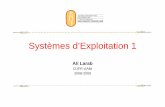 Systèmes d’Exploitation 1 - freealilou.free.frfreealilou.free.fr/CV_MCF_fichiers/Mes_Cours/Diapos-Cours-SE-1.pdf · – Comprendre les fonctionnalités d'un système d'exploitation