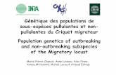 Génétique des populations de sous-espèces …agritrop.cirad.fr/530283/1/document_530283.pdf · Génétique des populations de sous-espèces pullulantes et non-pullulantes du Criquet