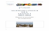 ALLEMAND LANGUE B LEA LICENCE 1 2015-2016 - … · 2015-2016 Plaquette de présentation des enseignements Crédits photographiques : Hélène Barrière . ... - 1 dictionnaire bilingue
