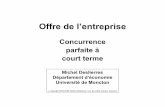 Michel Deslierres Département d’économie Université de …flaubert-lyc.spip.ac-rouen.fr/IMG/pdf/offre2.pdf · au seuil de rentabilité l’entreprise réalise un profit anormal