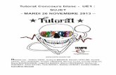 Tutorat Concours blanc - UE1 : SUJET - paris-ouest.net · Le professeur De Mazancourt a même entièrement rédigé certains QCM ... Rapportée au gramme de composé, la dégradation