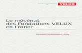 Le mécénat des Fondations VELUX en Francestatic.contactpro.fr/Docs/velux.fr/brochures/Mecenat2015.pdf · Chaque année, les Fondations VELUX financent des projets individuels concrets,