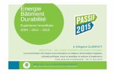 Energie Bâtiment Durabilité - arcad-ca.fr€¦ · Durabilité Expérience bruxelloise 2004 – 2012 – 2015 Ir Grégoire CLERFAYT DIRECTEUR – AIR, CLIMAT, ENERGIE & BÂTIMENT