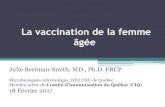La vaccination de la femme âgée - gynecocolpoqc.cagynecocolpoqc.ca/wp-content/uploads/2017/pdf/18028-30JBestman... · • Assimiler le guide canadien d’immunisation pour la femme