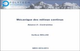 Séance 6 : Contraintes - Guilhem Mollonguilhem.mollon.free.fr/Telechargements/MMC6.pdf · Les équations de la MMC expriment que l’extrémité du vecteur contrainte se situe dans