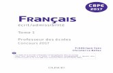 Français écrit/admissibilité - Tome 1 - CRPE 2017excerpts.numilog.com/books/9782100753819.pdf · Les règles de la nouvelle orthographe ont été appliquées dans cet ouvrage.